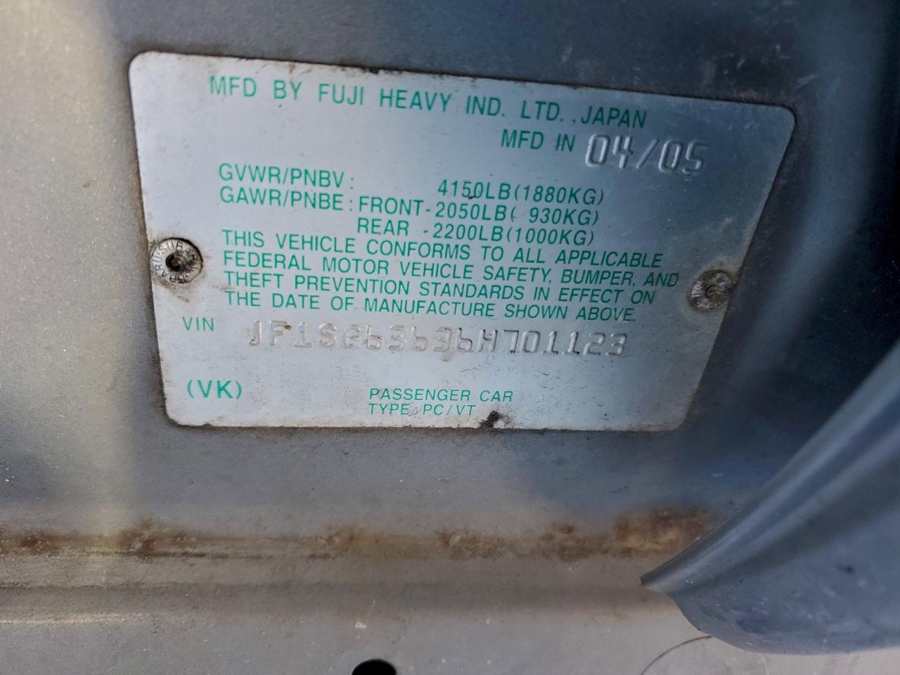 2006 SUBARU FORESTER 2.5X photo 12