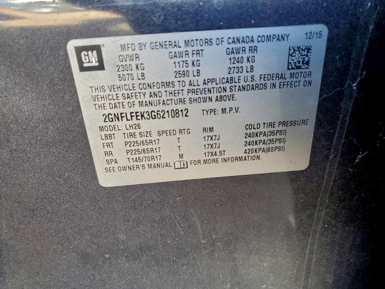 2016 CHEVROLET EQUINOX LT photo 21