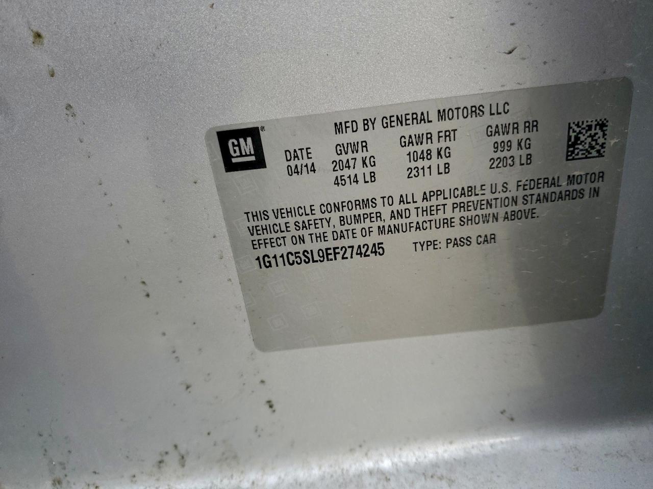 2014 CHEVROLET MALIBU 1LT photo 12