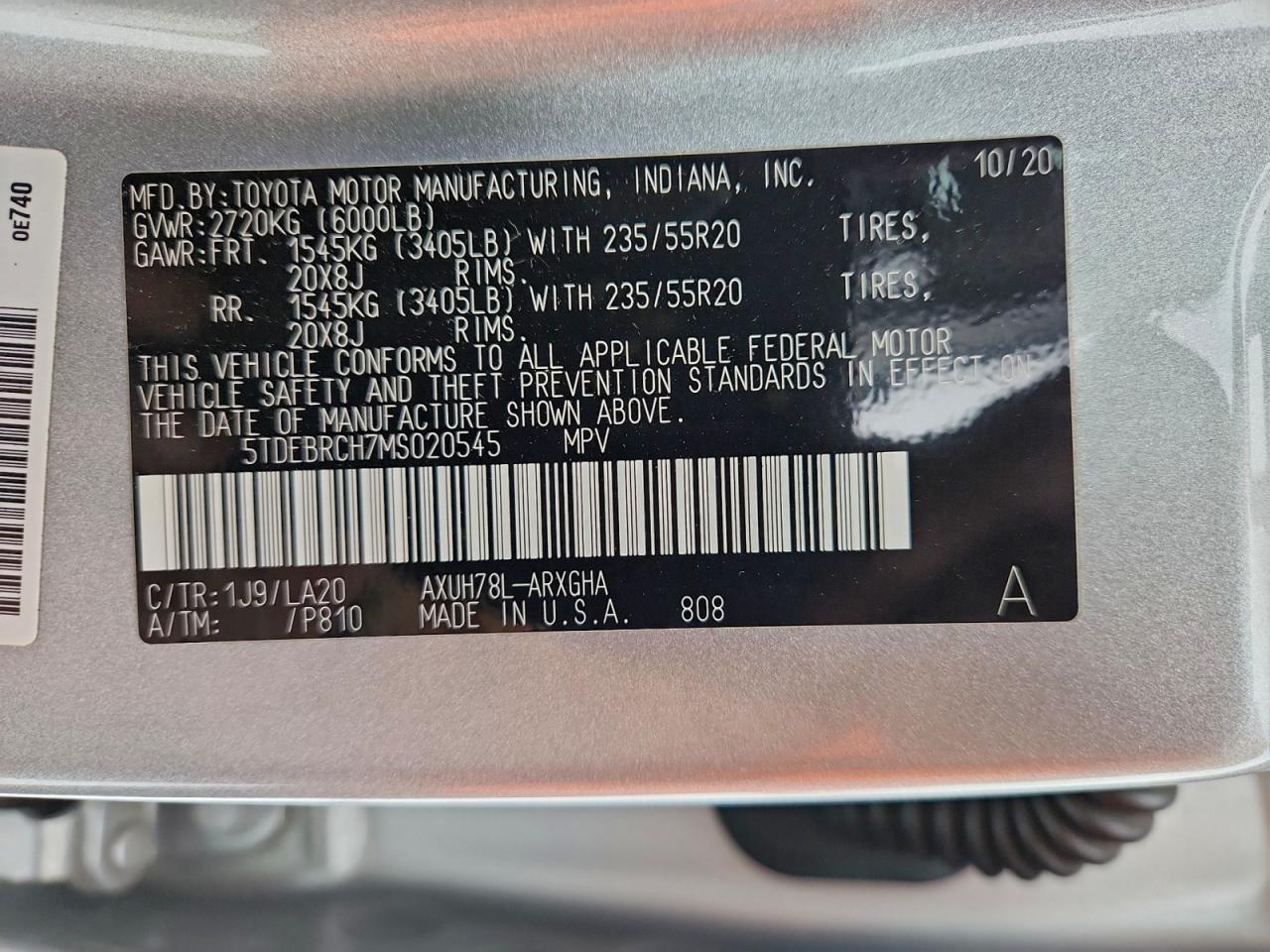 2021 TOYOTA HIGHLANDER HYBRID PLATINUM photo 14
