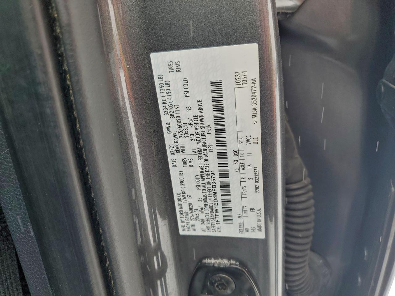 2021 FORD F150 SUPERCREW photo 23