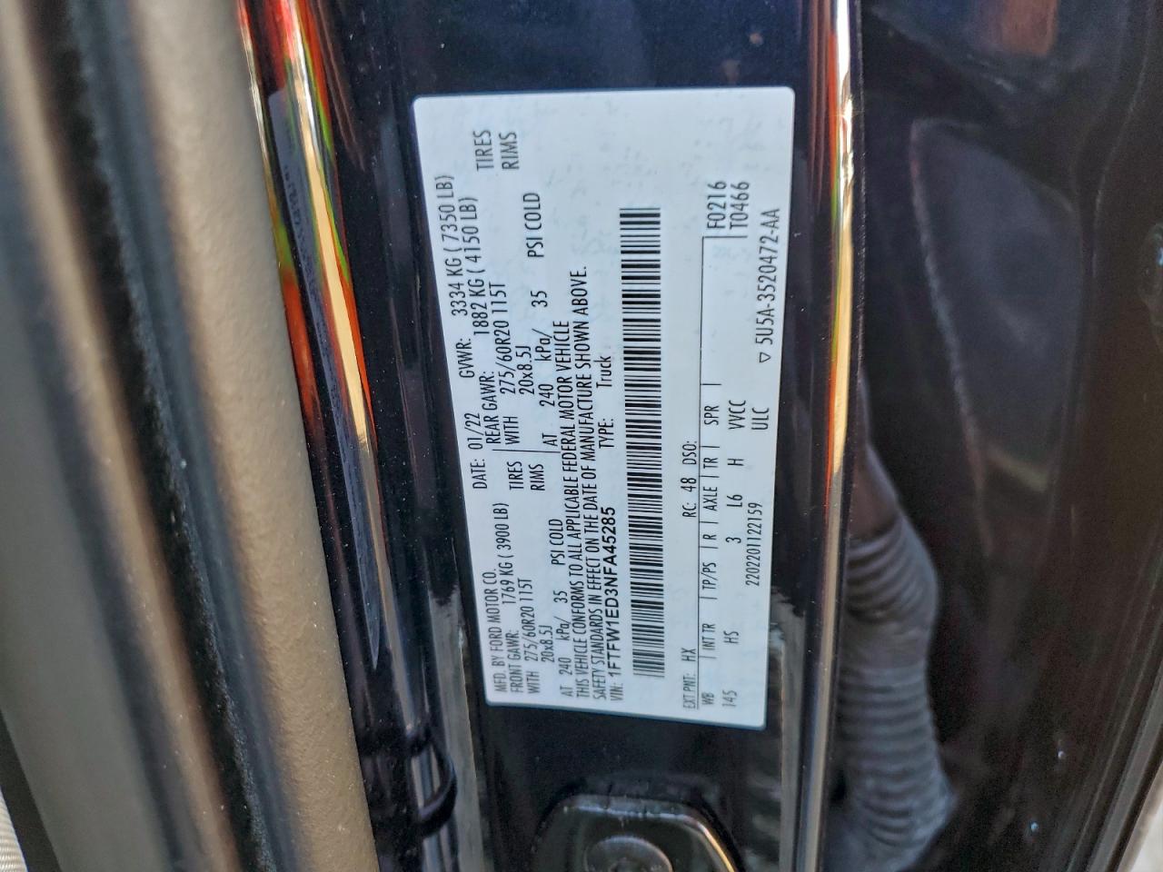 2022 FORD F150 SUPERCREW photo 23