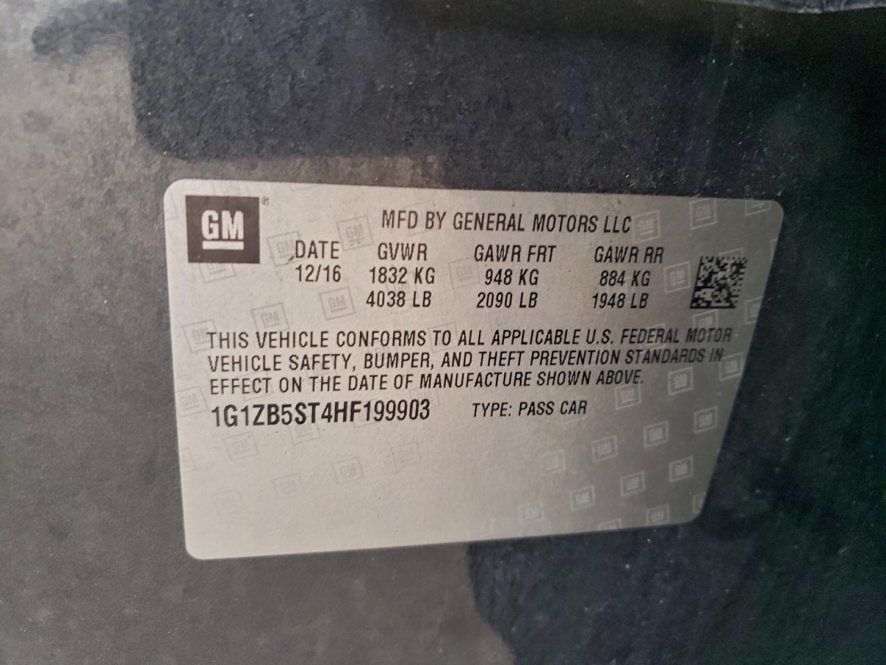 2017 CHEVROLET MALIBU LS photo 12