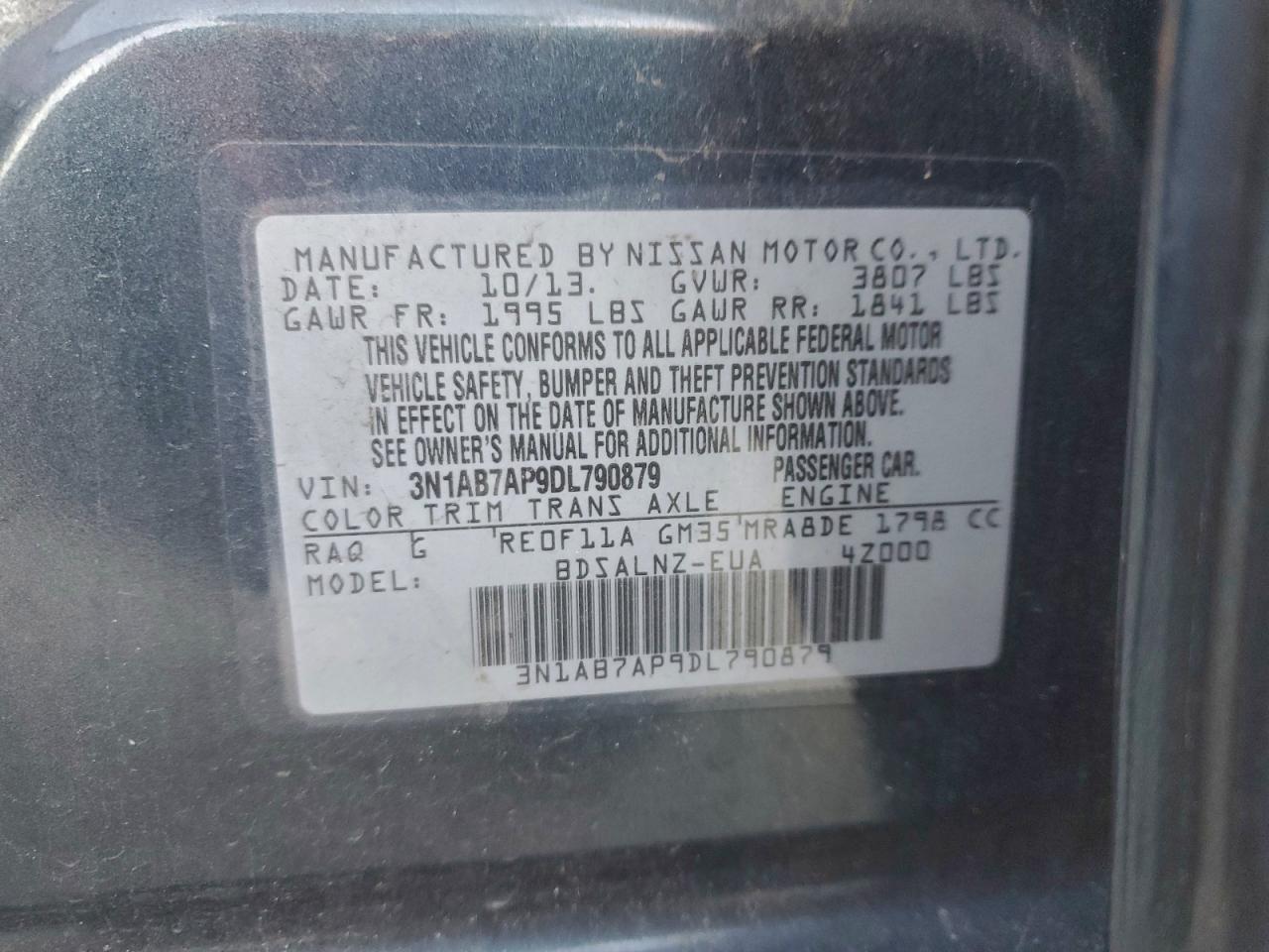 2013 NISSAN SENTRA S photo 12