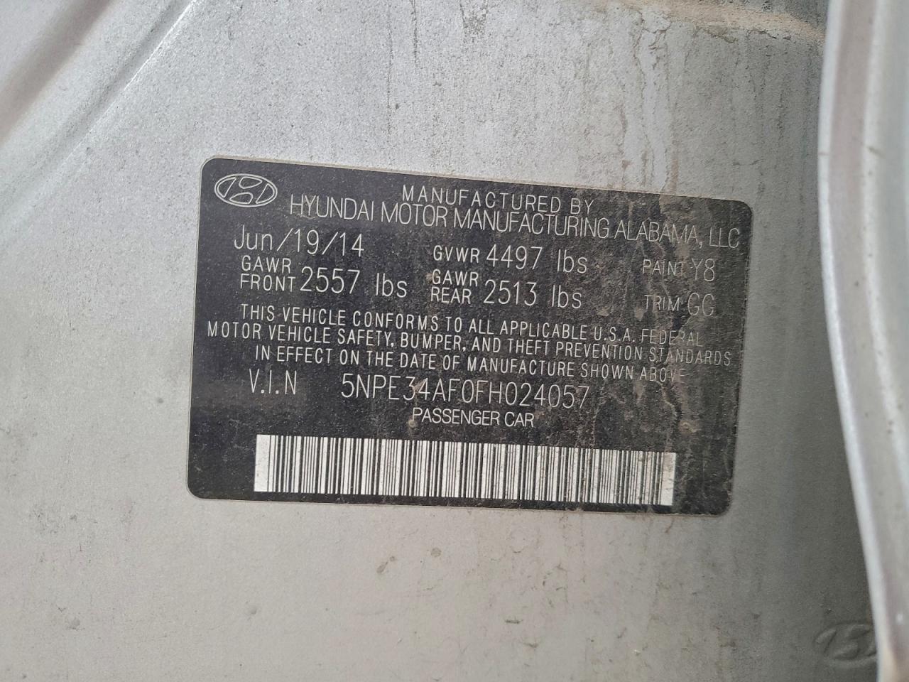 2015 HYUNDAI SONATA photo 25