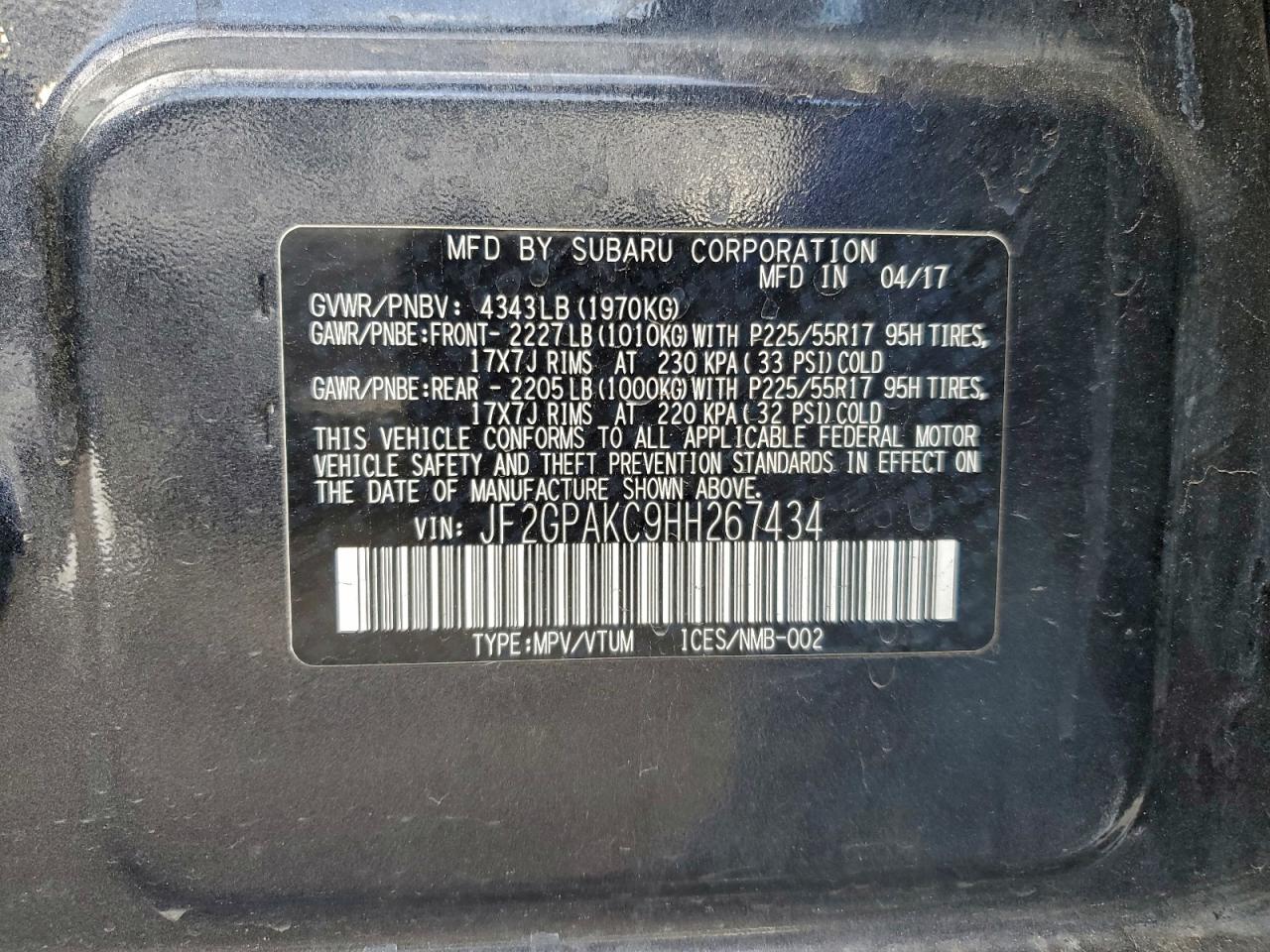 2017 SUBARU CROSSTREK LIMITED photo 23
