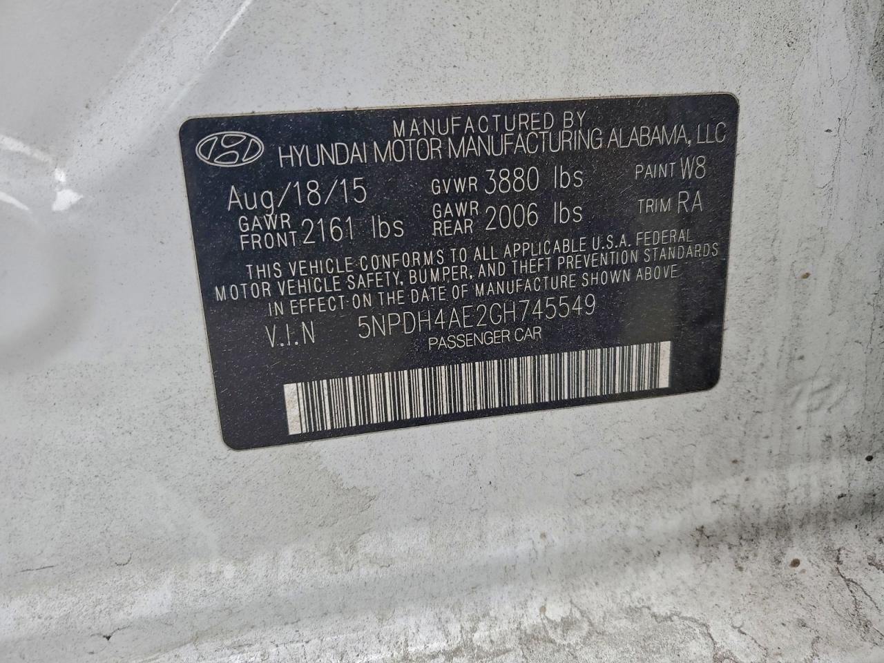 2016 HYUNDAI ELANTRA SE photo 34