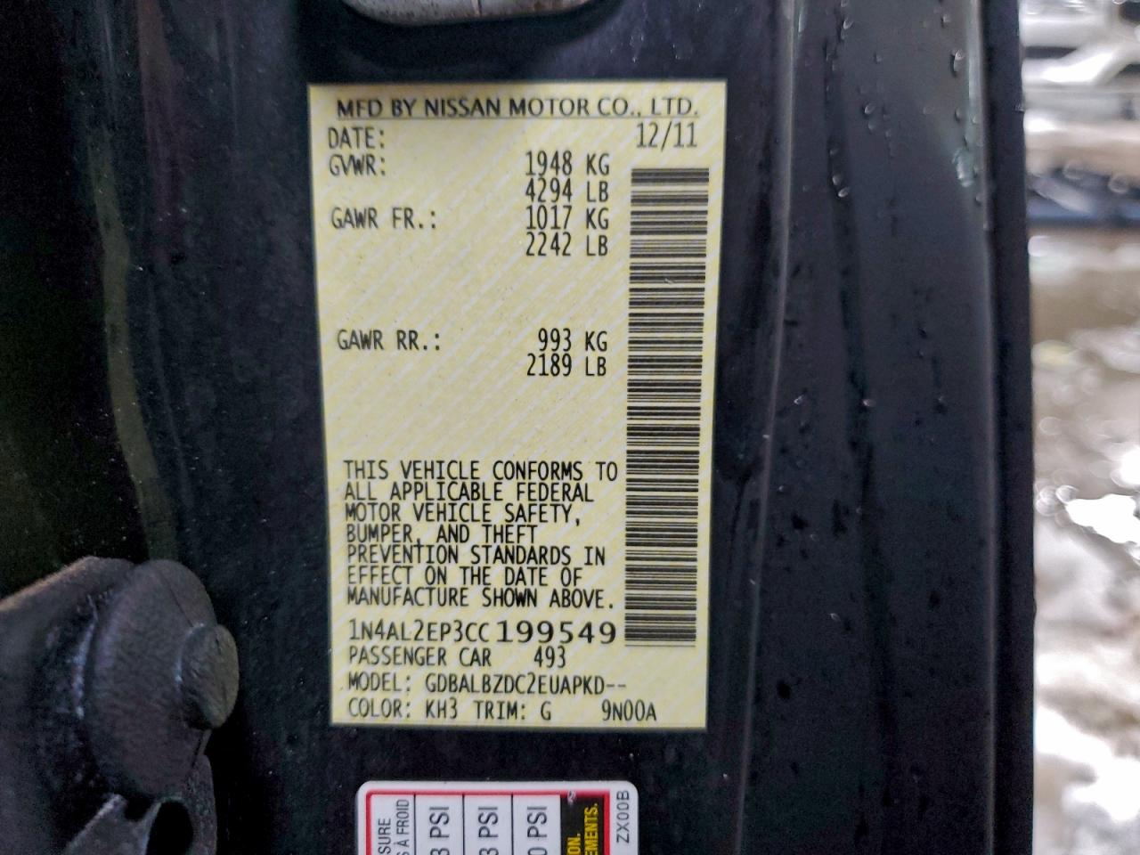 2012 NISSAN ALTIMA S photo 23