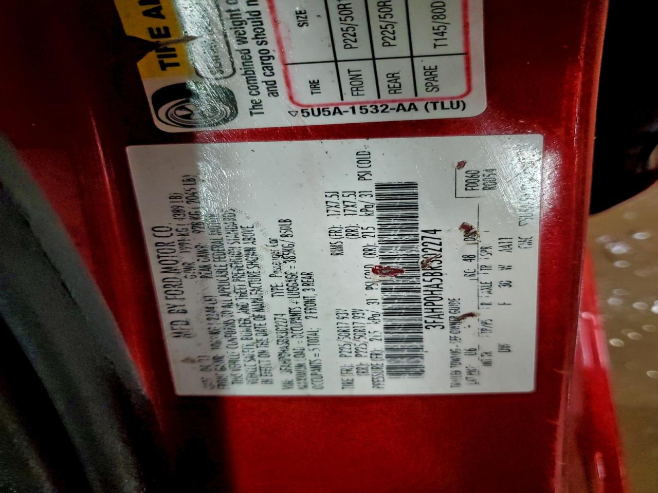 2011 FORD FUSION SE photo 12