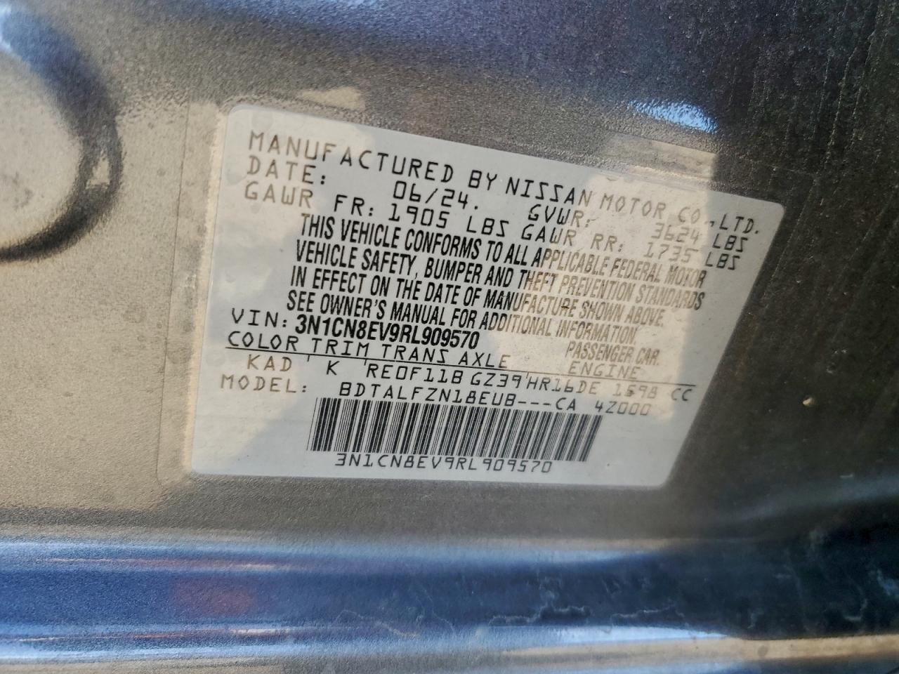 2024 NISSAN VERSA SV photo 13