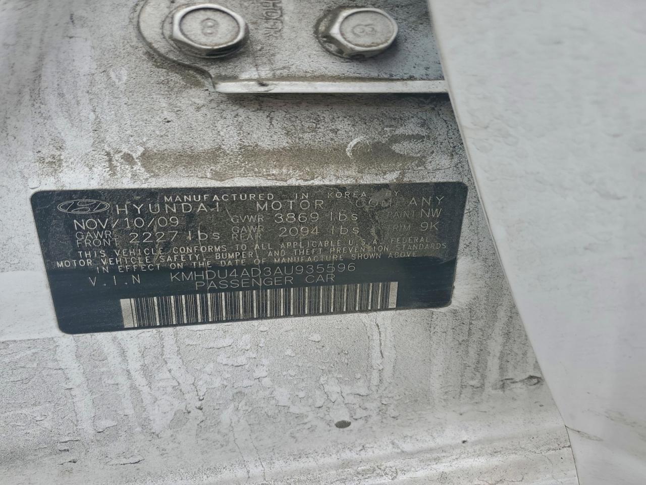 2010 HYUNDAI ELANTRA photo 23