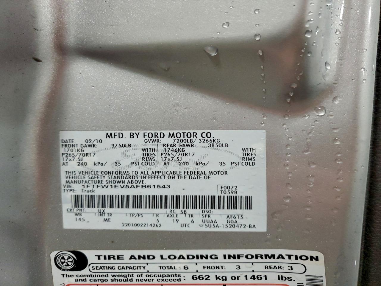 2010 FORD F150 SUPERCREW photo 34