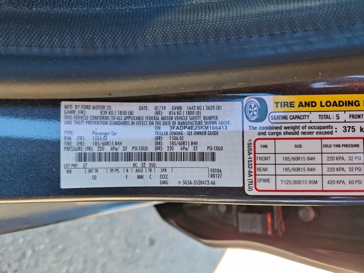2019 FORD FIESTA SE photo 12
