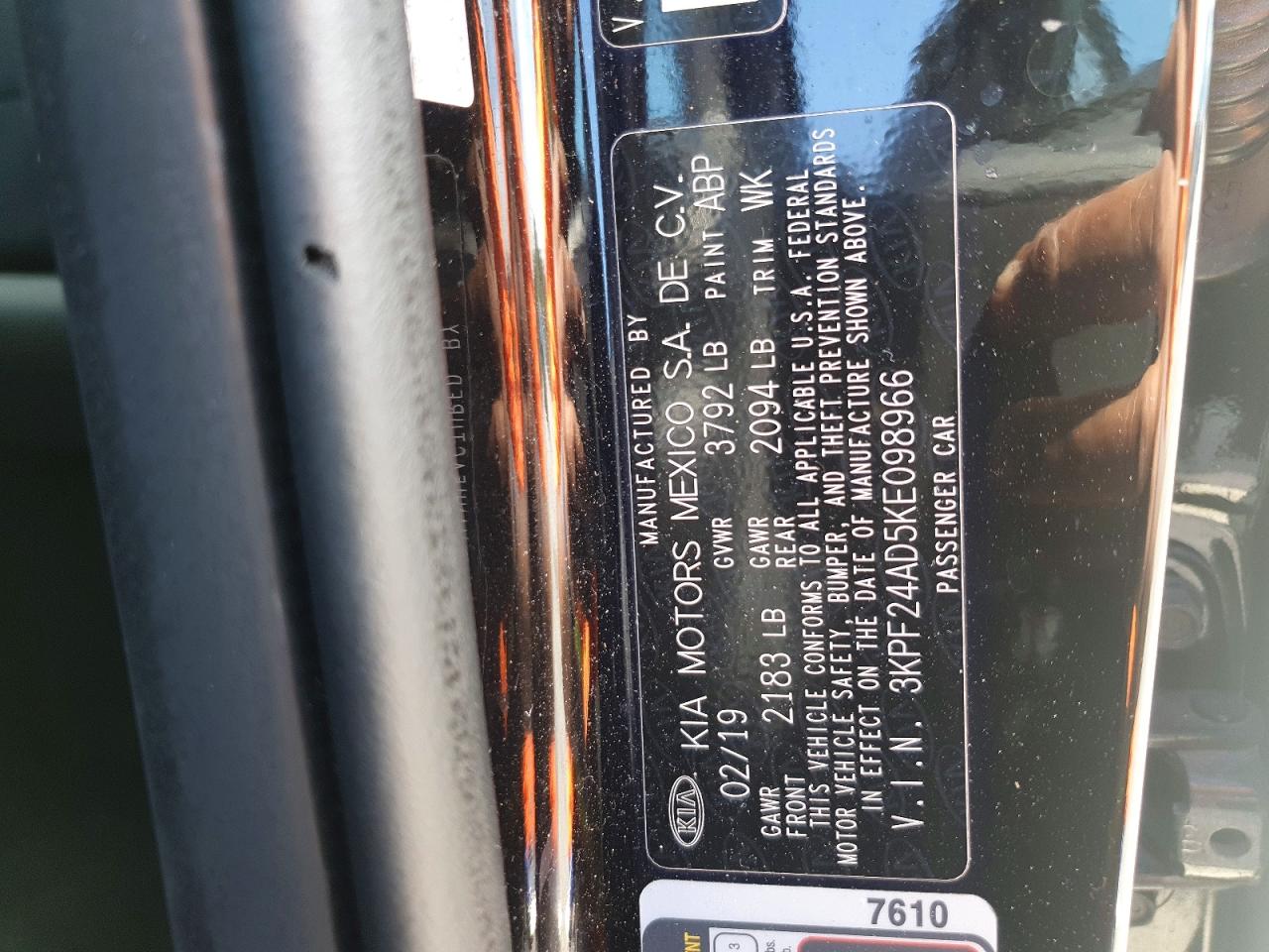 2019 KIA FORTE LXS photo 12