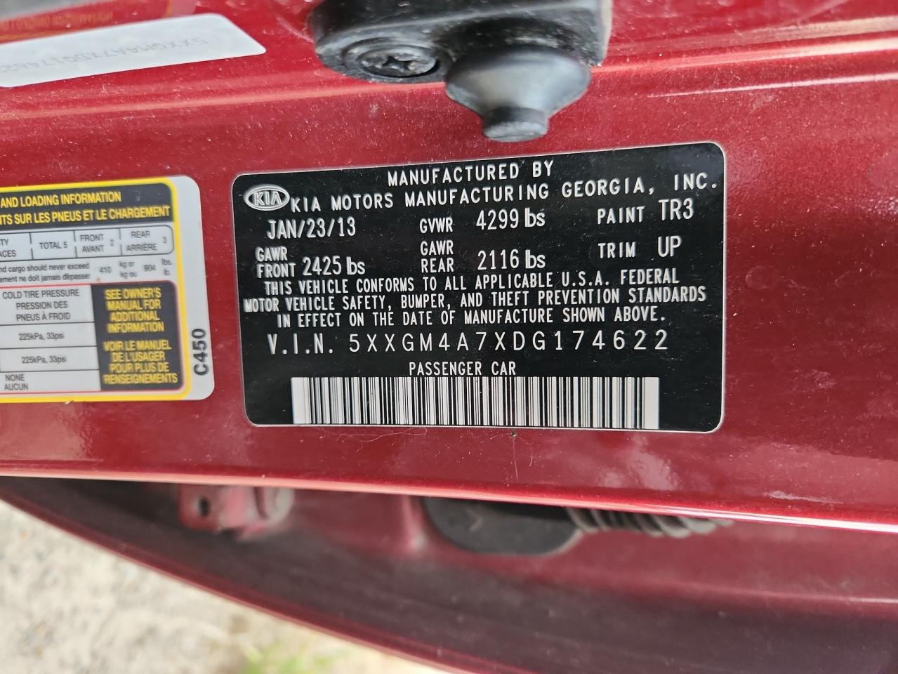 2013 KIA OPTIMA LX photo 12