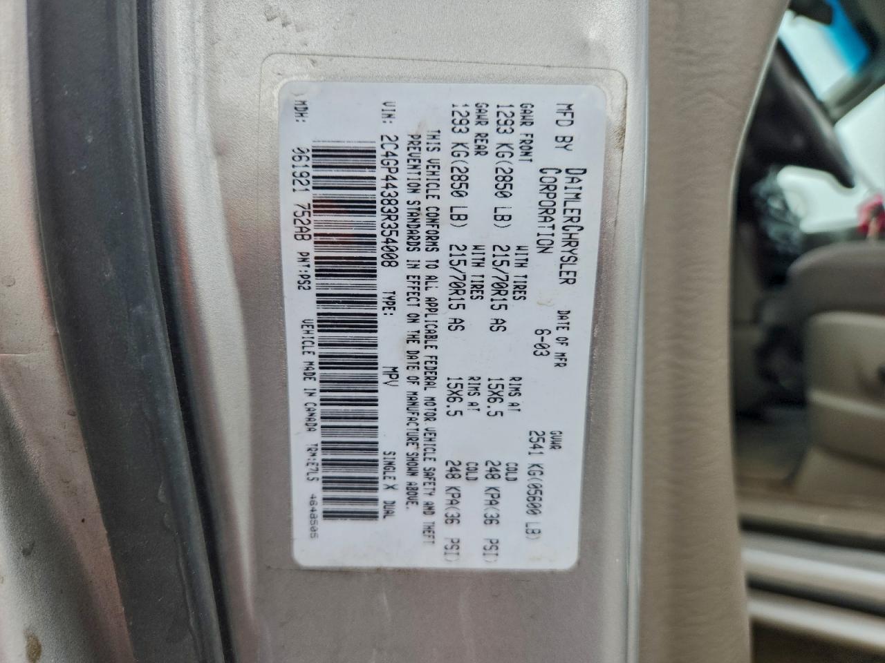 2003 CHRYSLER TOWN & COUNTRY LX photo 37