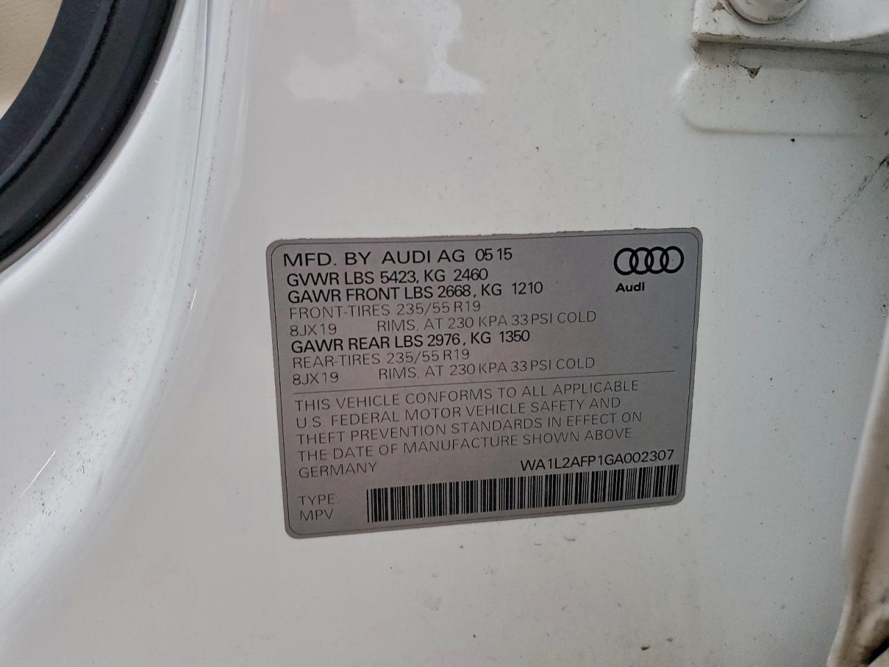 2016 AUDI Q5 PREMIUM PLUS photo 14