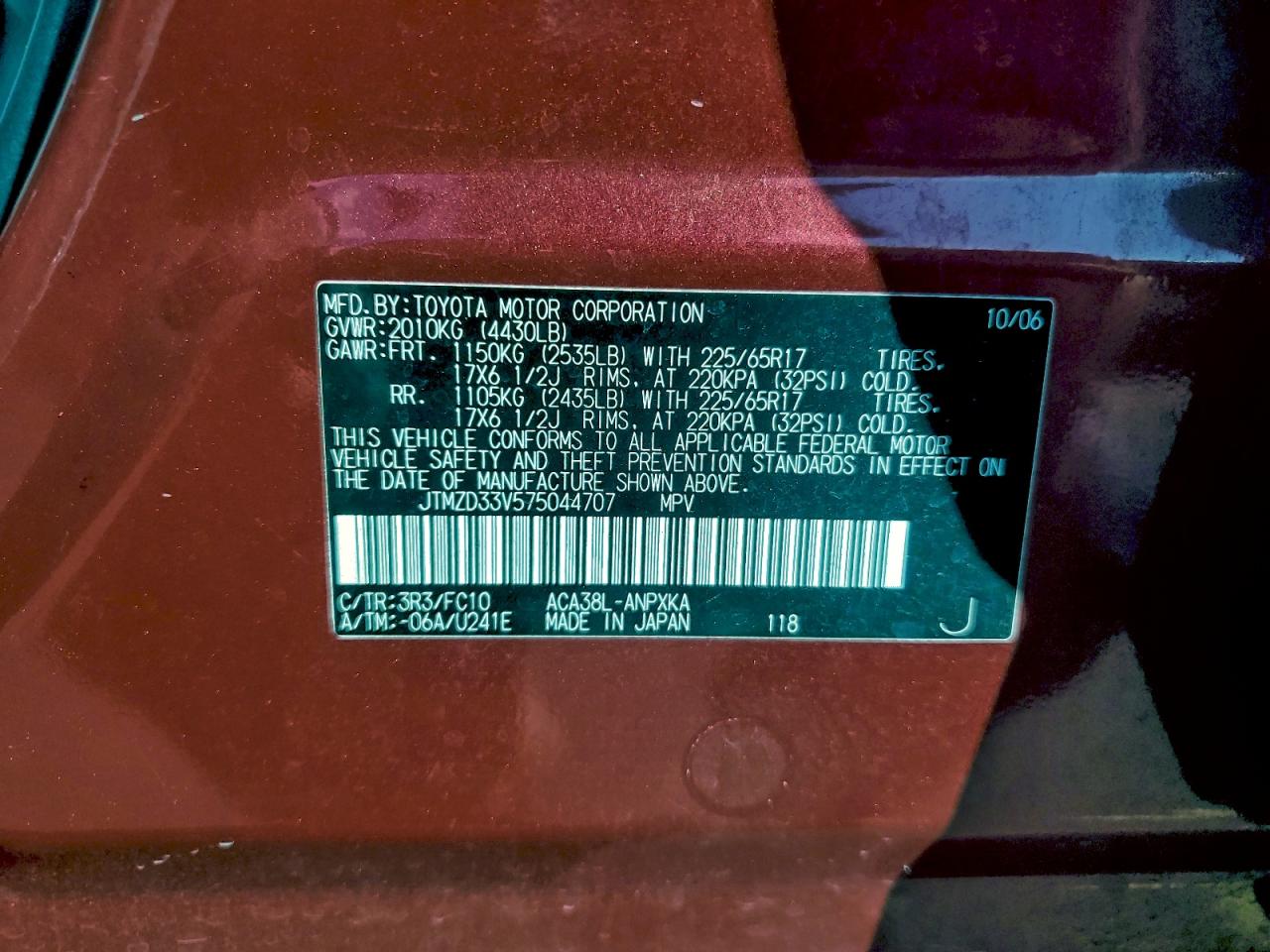 2007 TOYOTA RAV4 photo 37