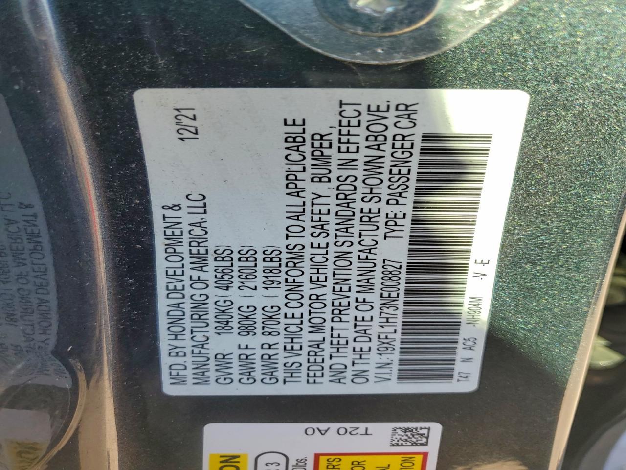 2022 HONDA CIVIC EXL photo 23