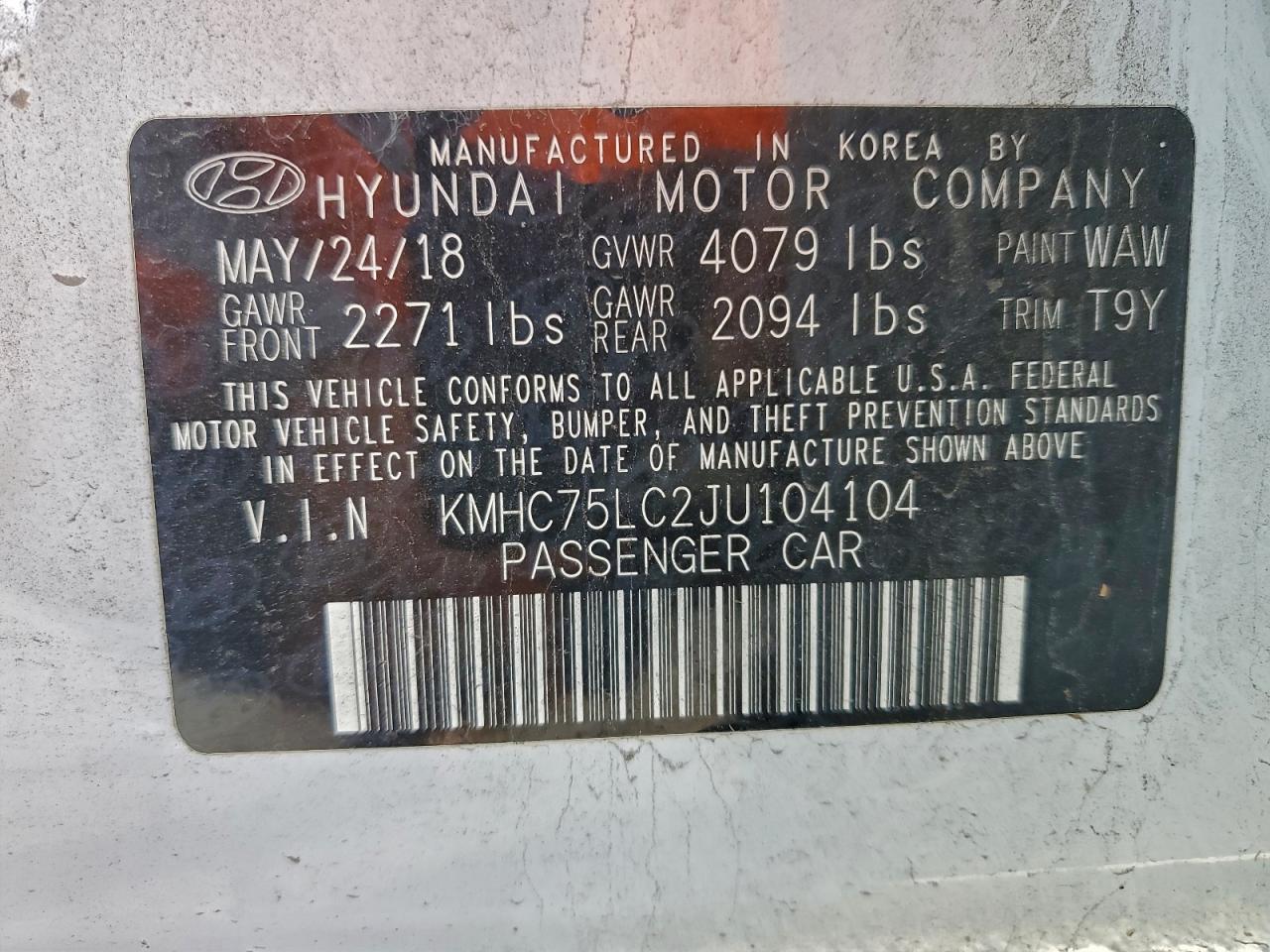 2018 HYUNDAI IONIQ SEL photo 23