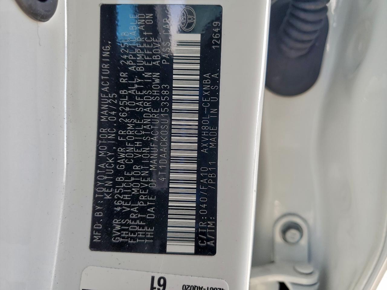 2025 TOYOTA CAMRY XSE photo 13