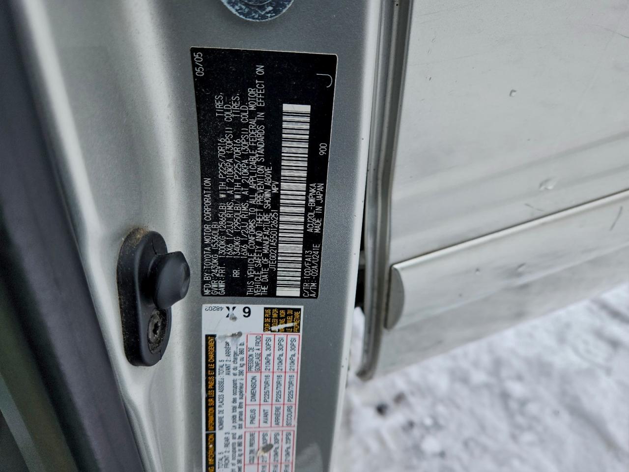 2005 TOYOTA HIGHLANDER photo 37