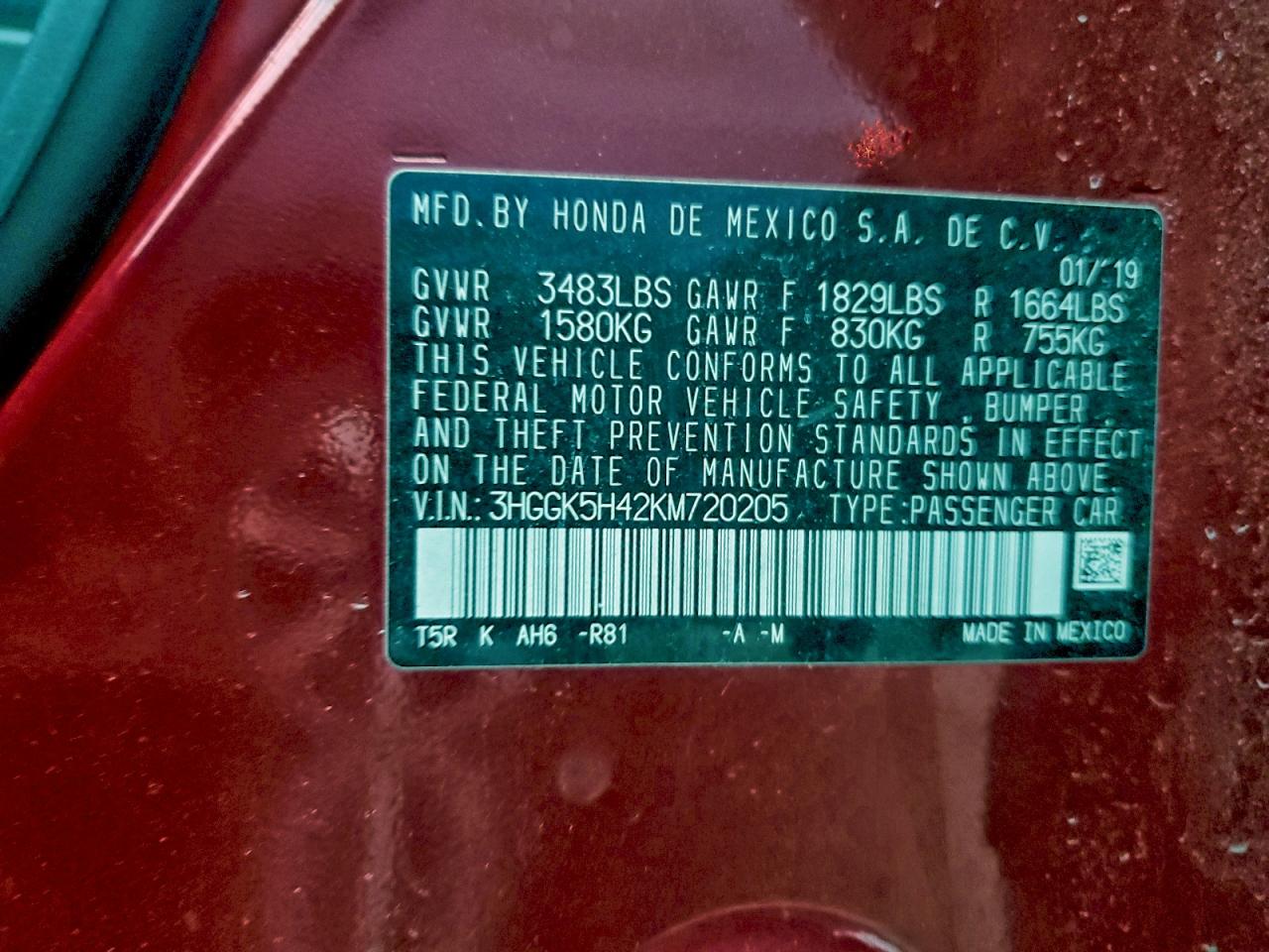 2019 HONDA FIT LX photo 23