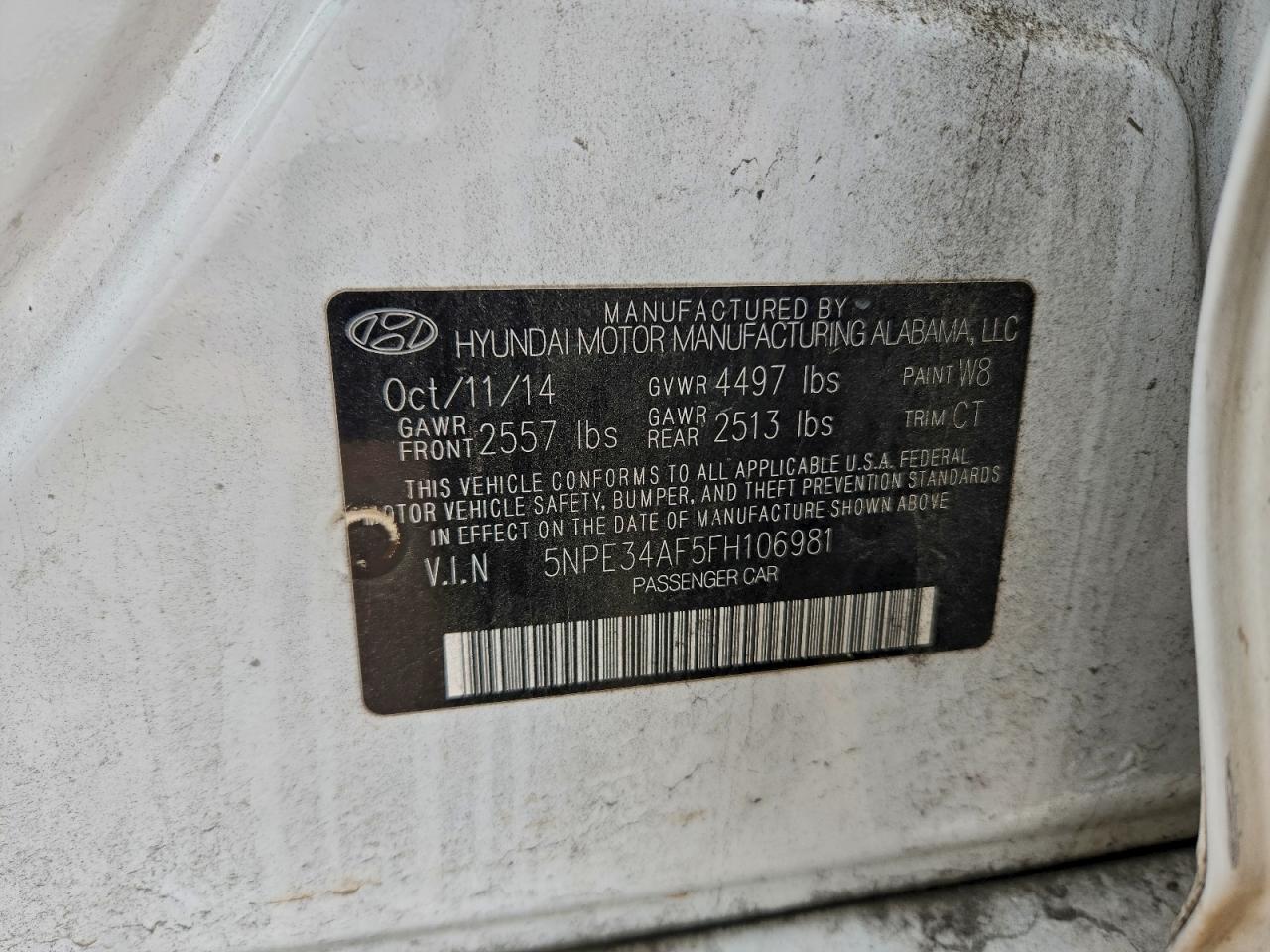 2015 HYUNDAI SONATA SPORT photo 23