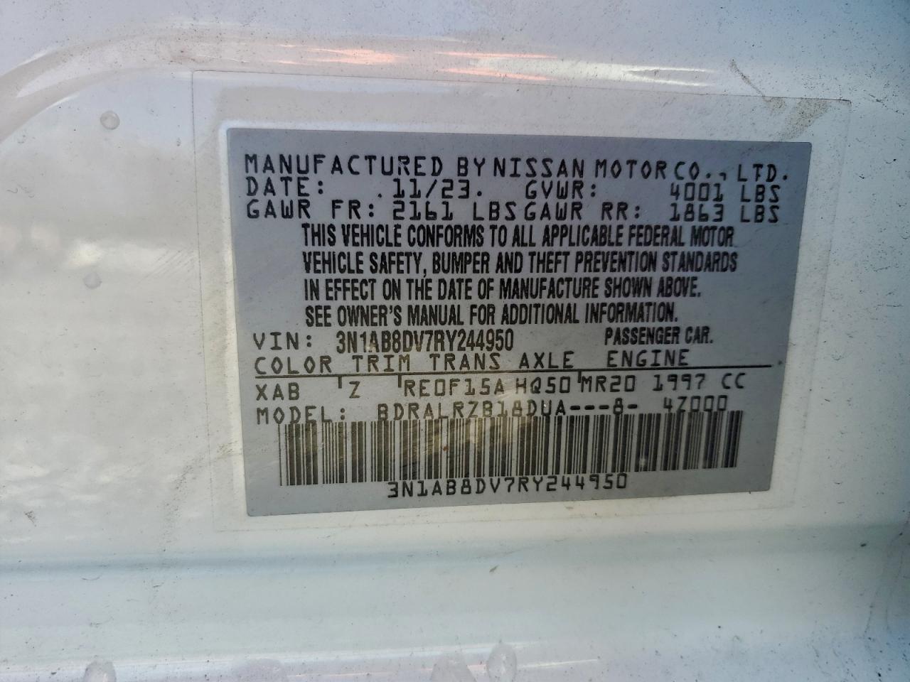 2024 NISSAN SENTRA SR photo 12