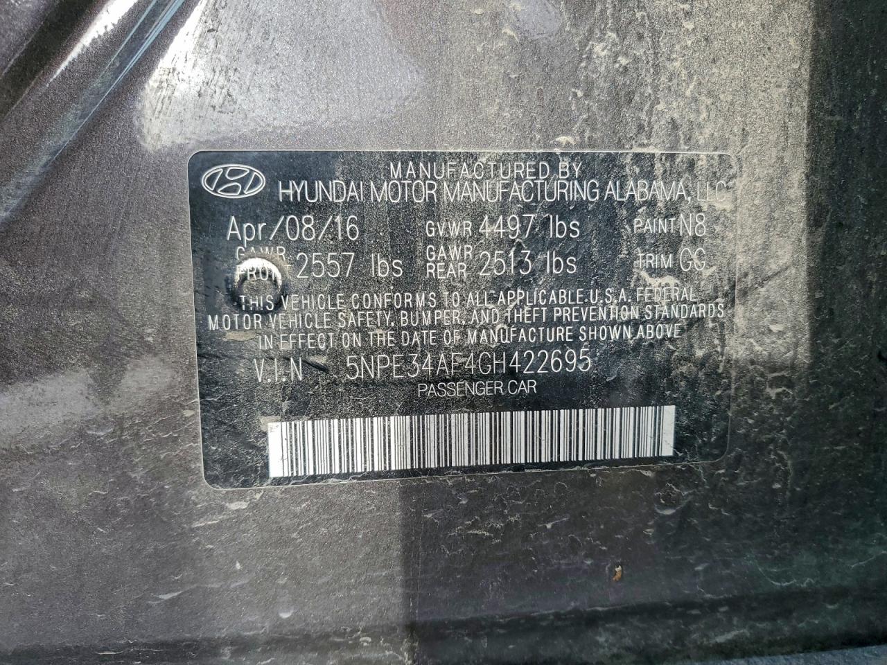 2016 HYUNDAI SONATA SPORT photo 23