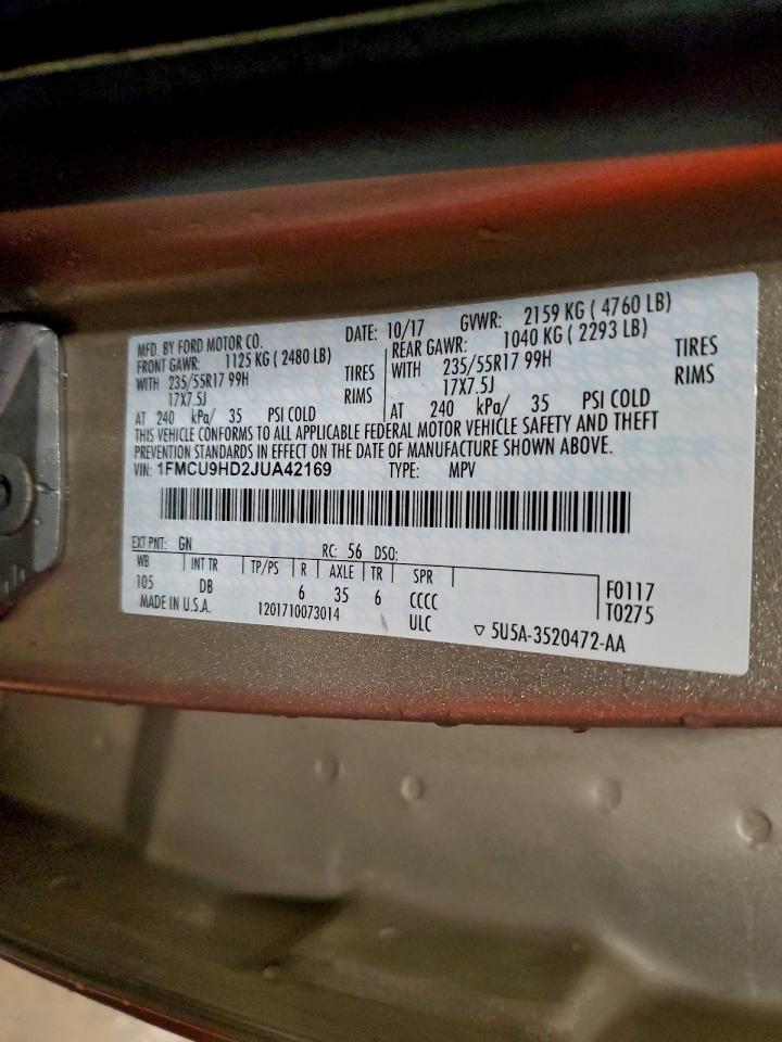 2018 FORD ESCAPE SEL photo 27