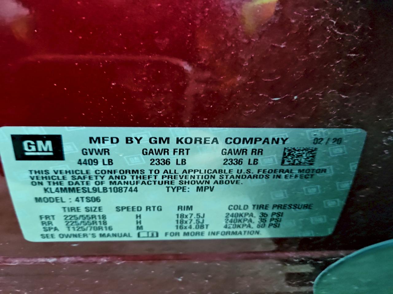 2020 BUICK ENCORE GX SELECT photo 12