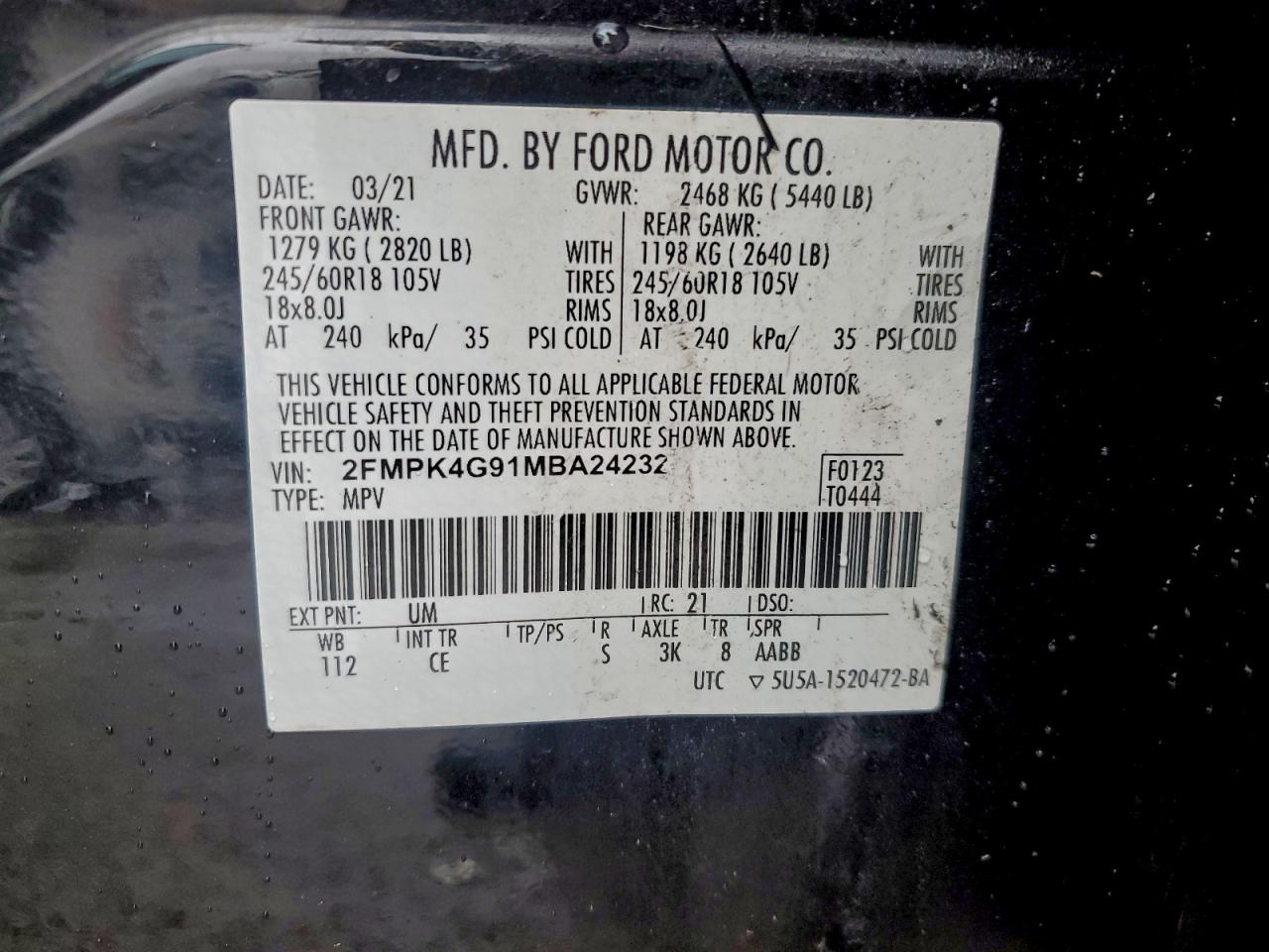2021 FORD EDGE SE photo 25