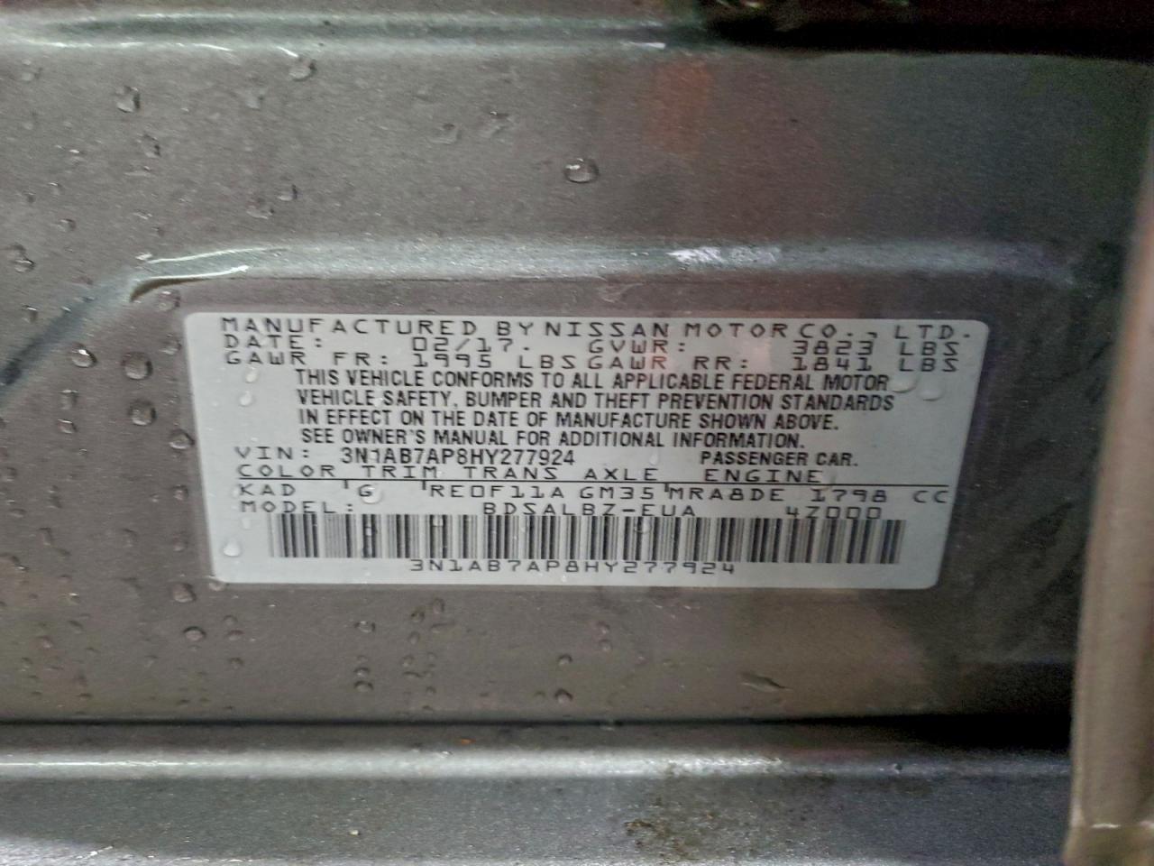 2017 NISSAN SENTRA S photo 12