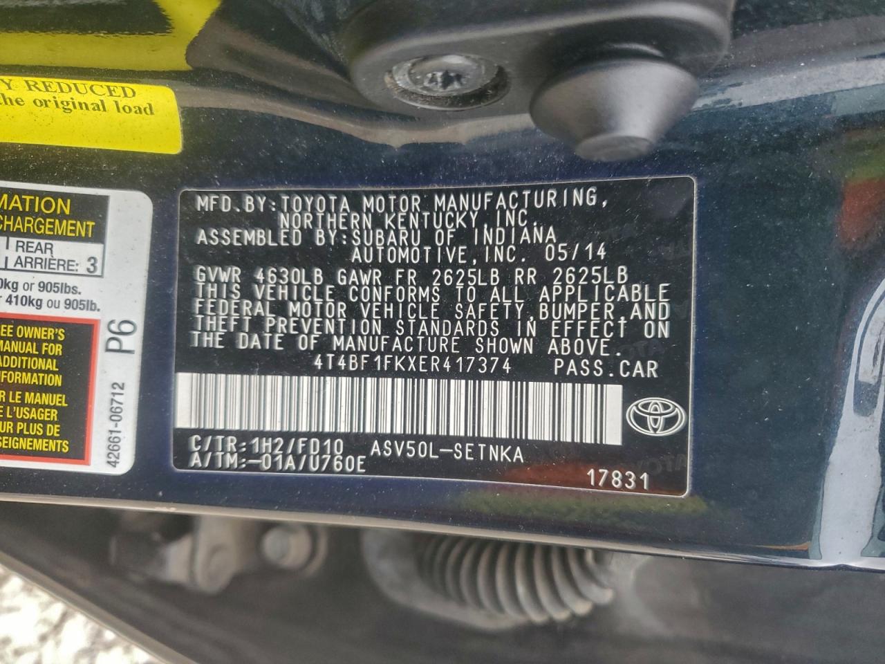 2014 TOYOTA CAMRY LE photo 23
