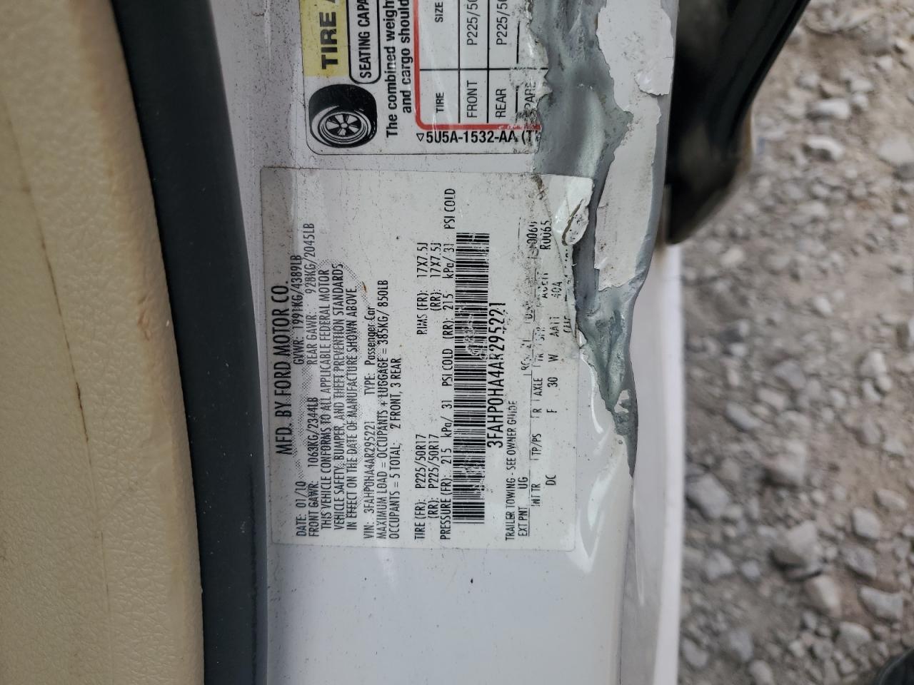 2010 FORD FUSION SE photo 34