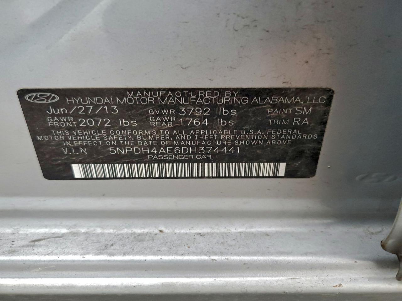 2013 HYUNDAI ELANTRA GLS photo 12