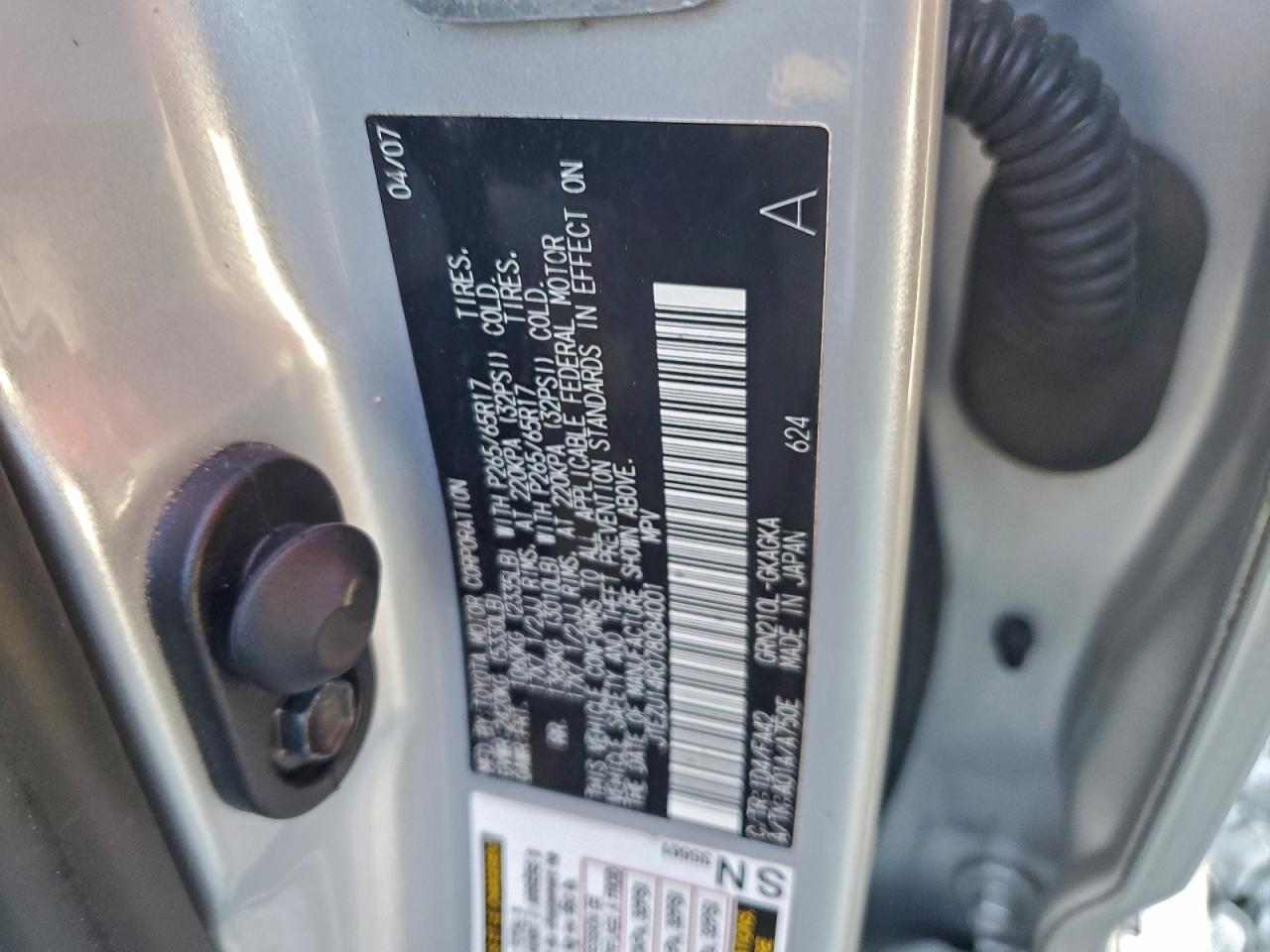 2007 TOYOTA 4RUNNER SR5 photo 37