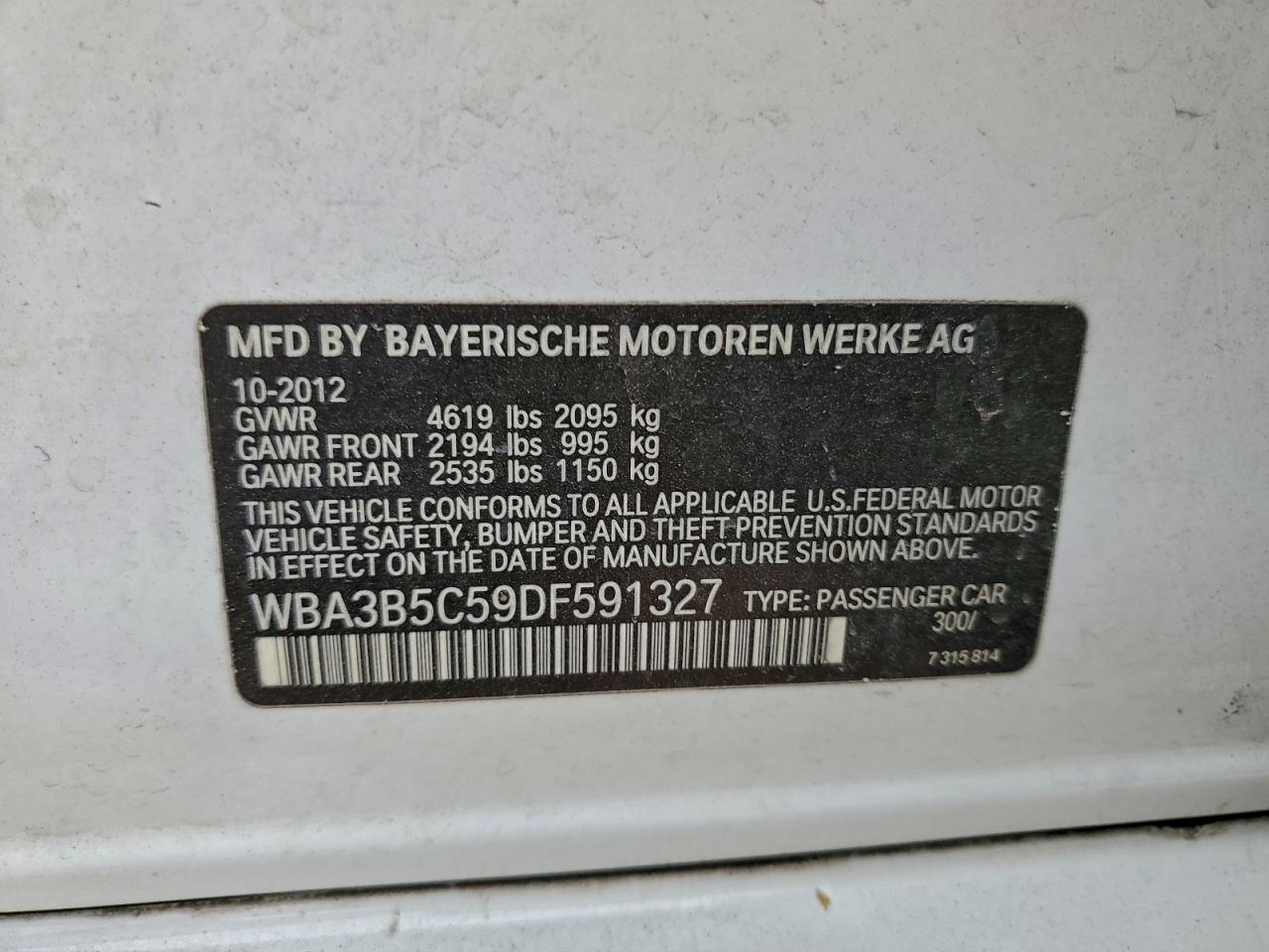 2013 BMW 328 XI SULEV photo 12