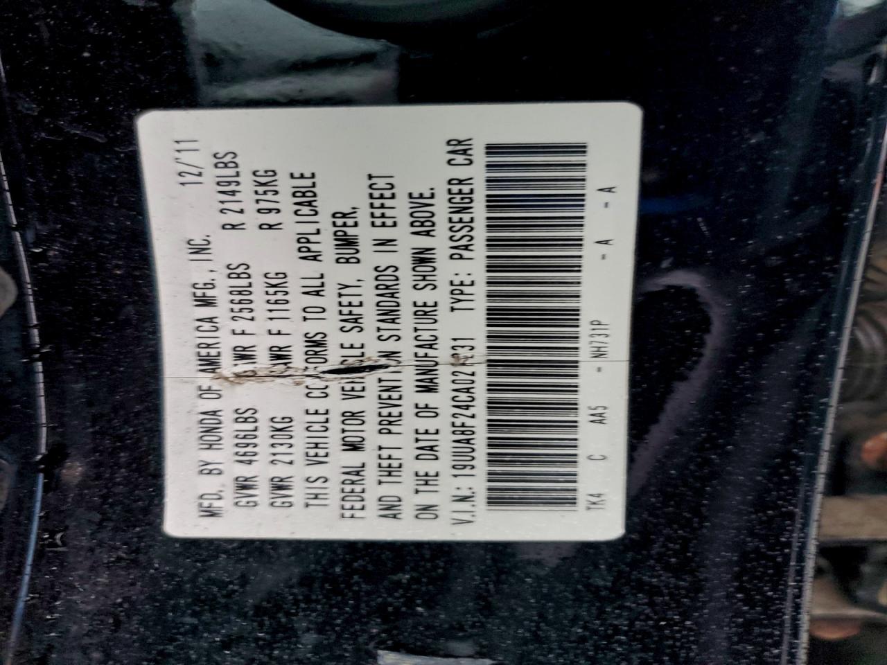 2012 ACURA TL photo 23