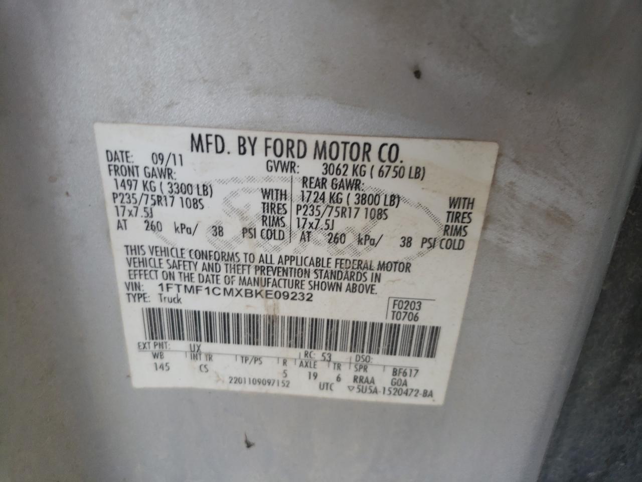 2011 FORD F150 photo 34