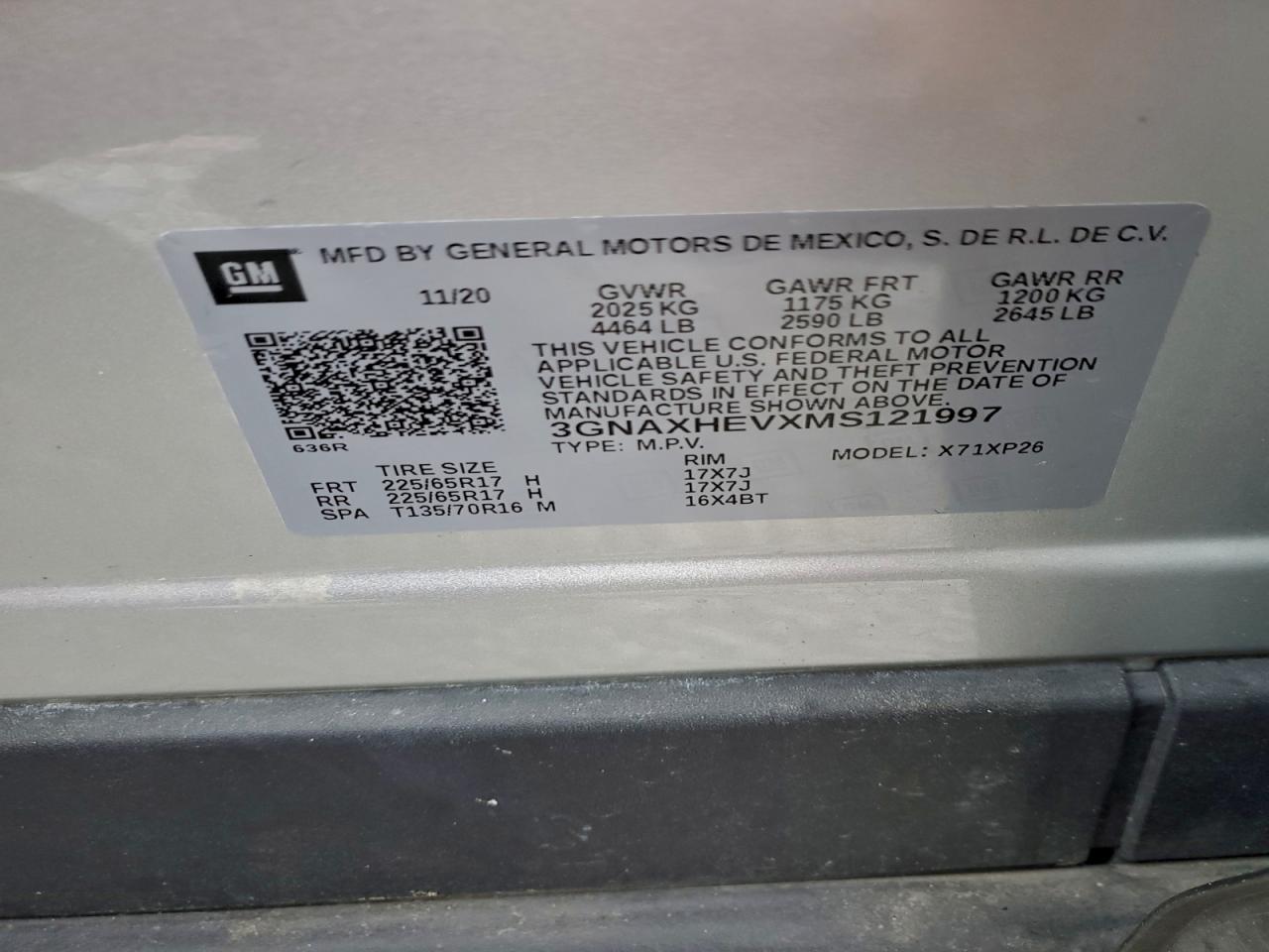 2021 CHEVROLET EQUINOX LS photo 13