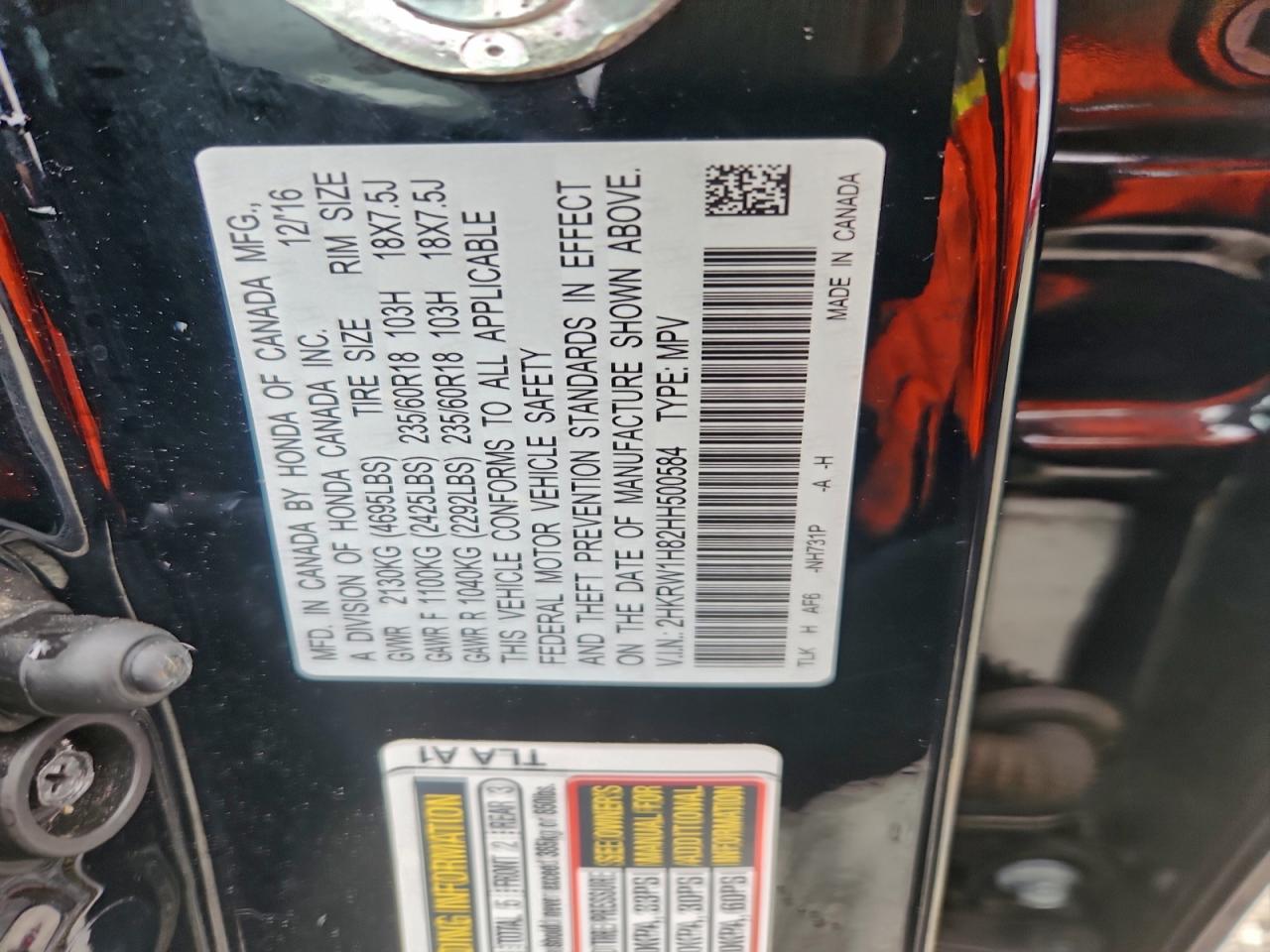 2017 HONDA CR-V EXL photo 25
