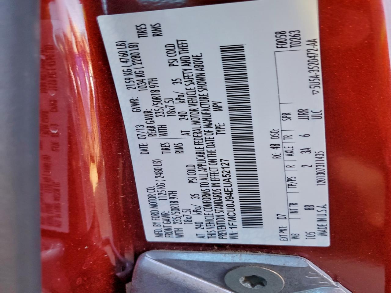 2014 FORD ESCAPE TITANIUM photo 13