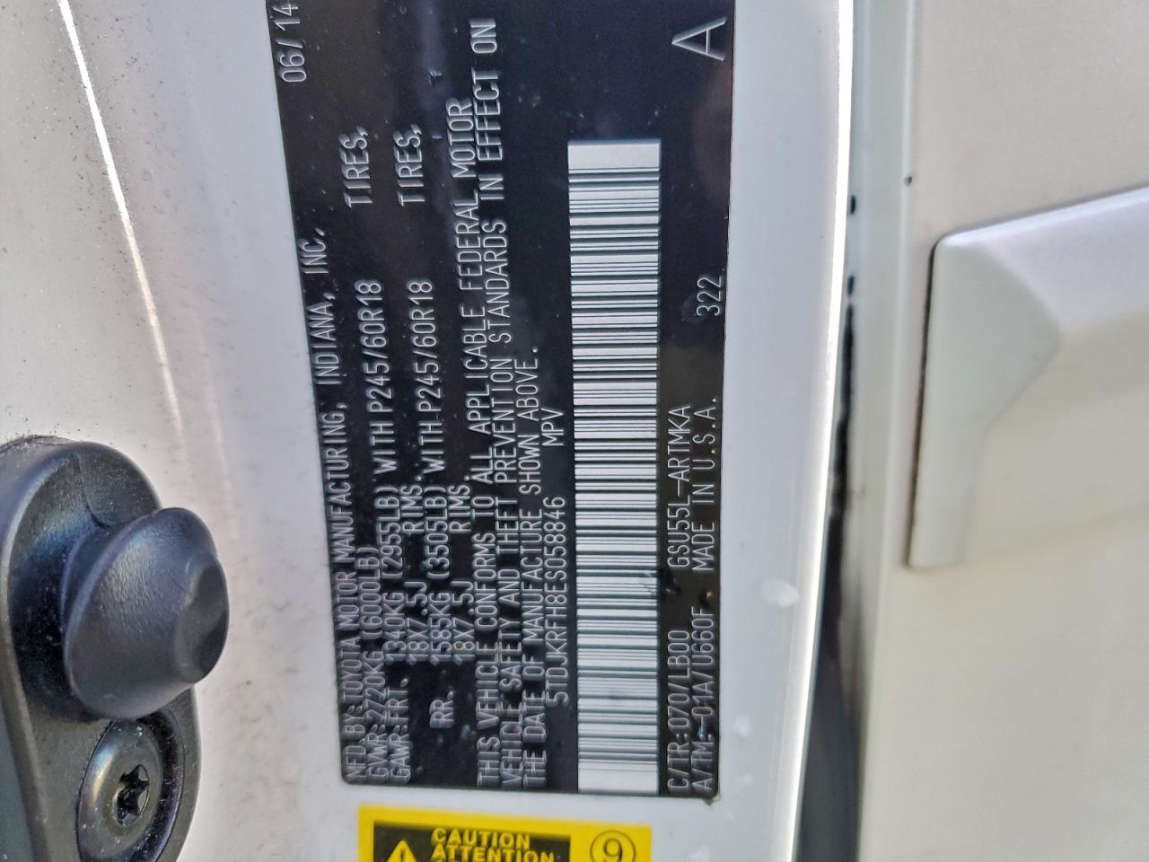 2014 TOYOTA HIGHLANDER XLE photo 25
