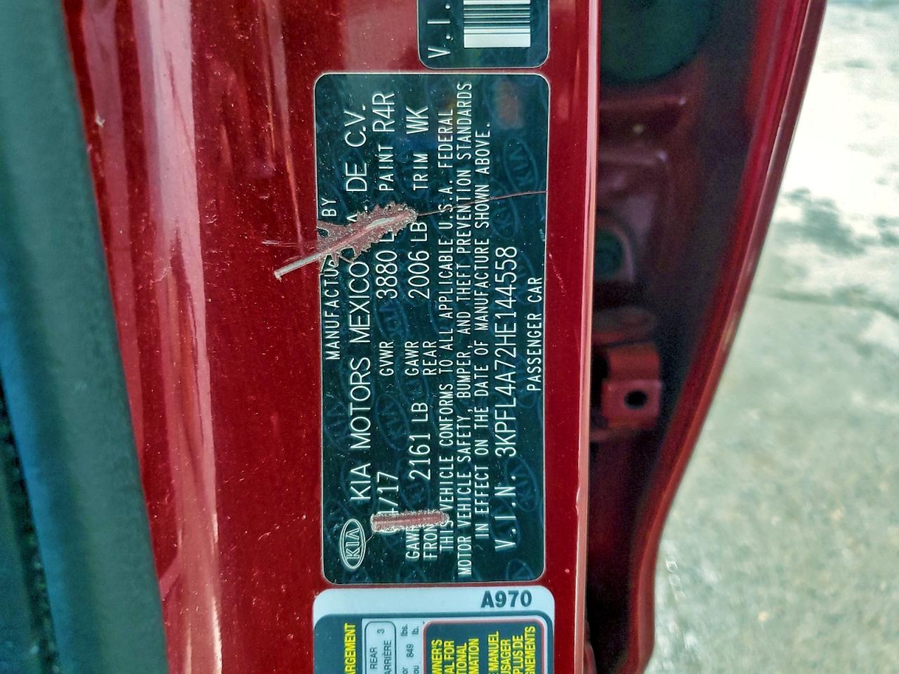2017 KIA FORTE LX photo 12