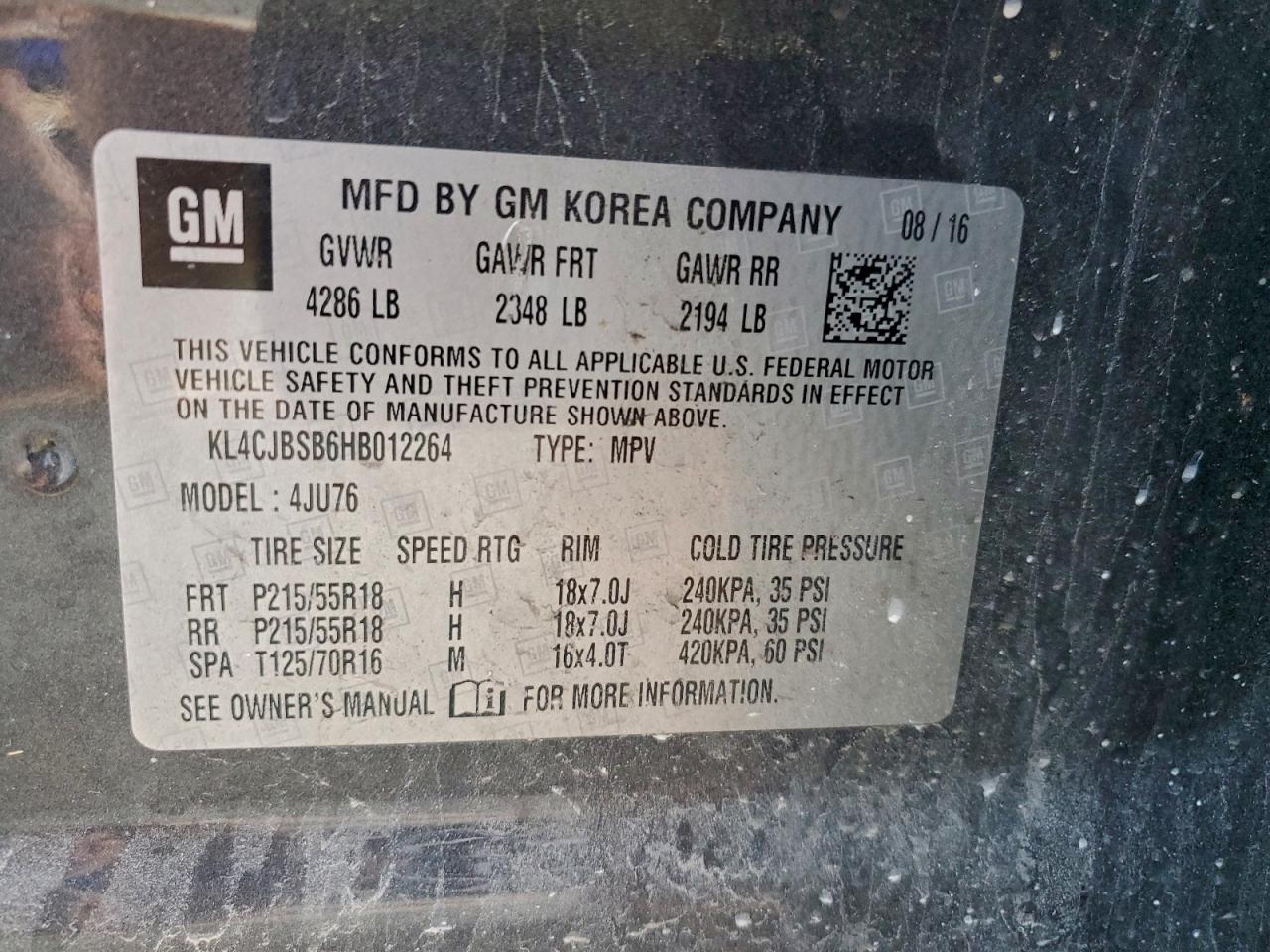2017 BUICK ENCORE PREFERRED II photo 37