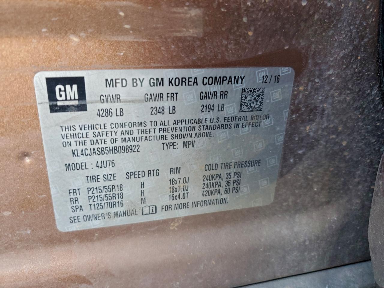 2017 BUICK ENCORE PREFERRED photo 13