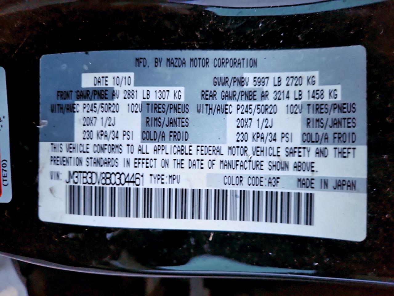 2011 MAZDA CX-9 photo 27