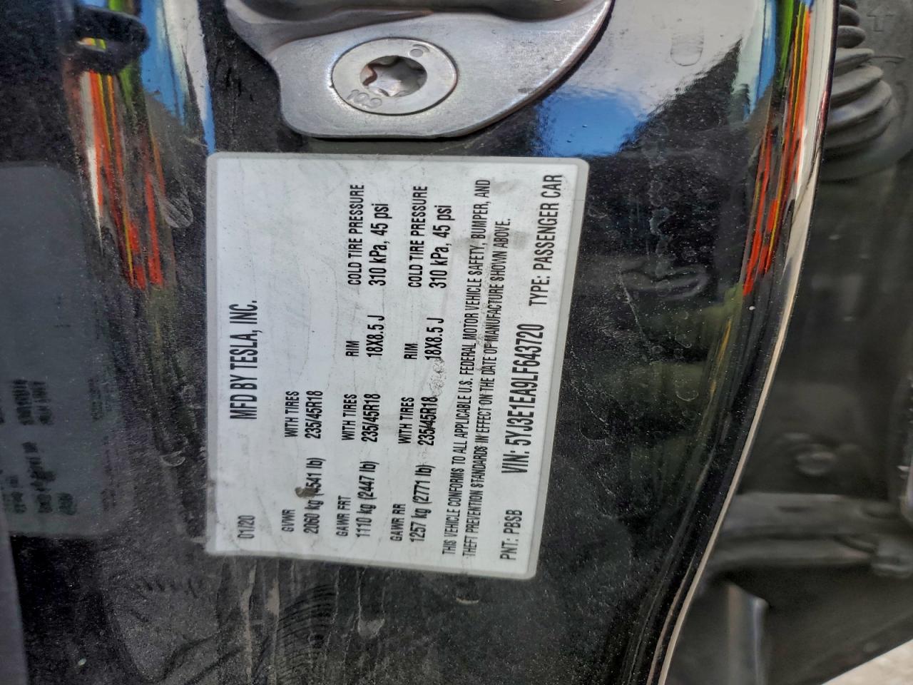 2020 TESLA MODEL 3 photo 12